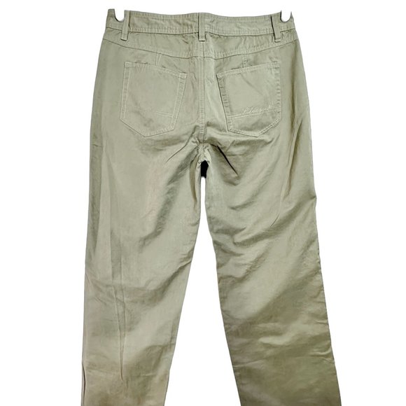 Life Is Good Green Chino Straight Leg Pants Women's 8 - Picture 5 of 10